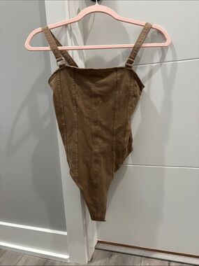 H&M Brown Structured Strap Bodysuit